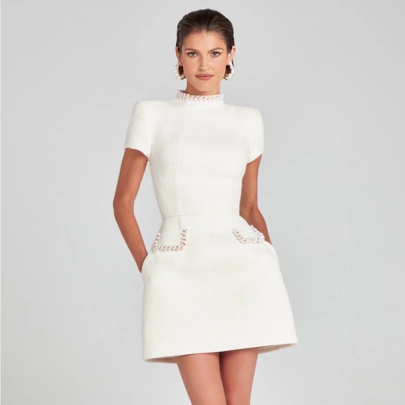 Nadine Merabi SIMONE IVORY DRESS